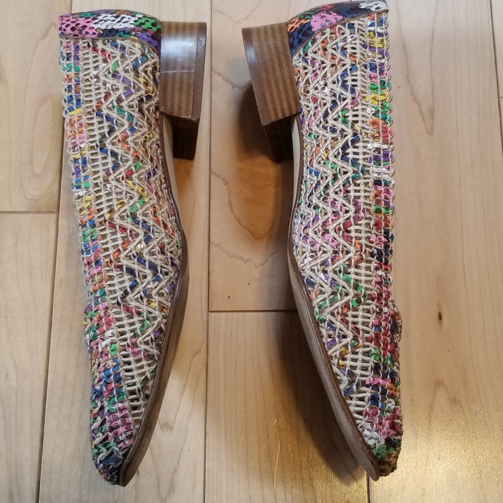 Margaret Jerrold vintage colorful woven shoes - Picture 3 of 6